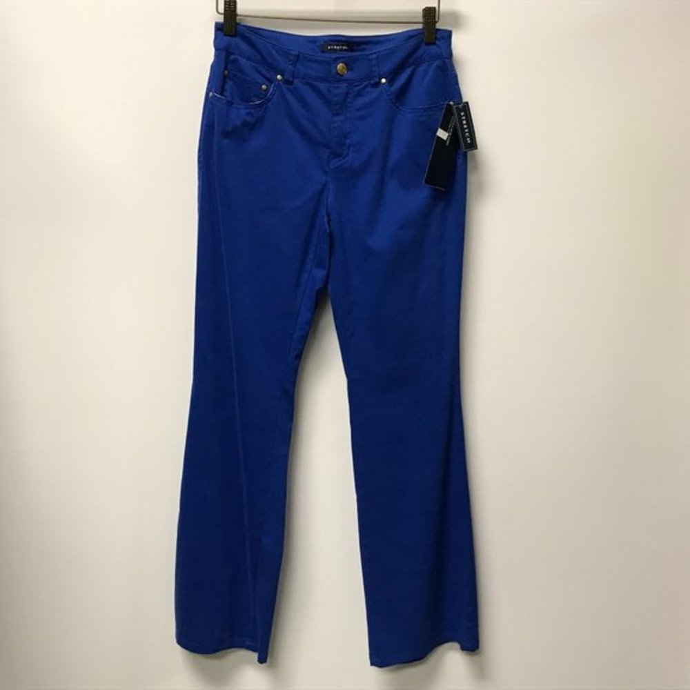 NWT Jones NY Royal Blue Flare Leg Stretch Pants